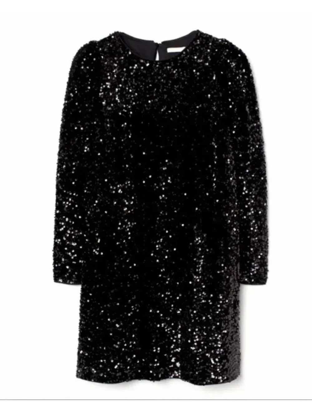 H&M special Edition Black Sequin Long Sleeve party Dress